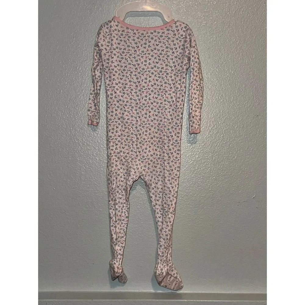 Carter's 24 Months Floral Print Footed Pajamas Sleeper One Piece Pink